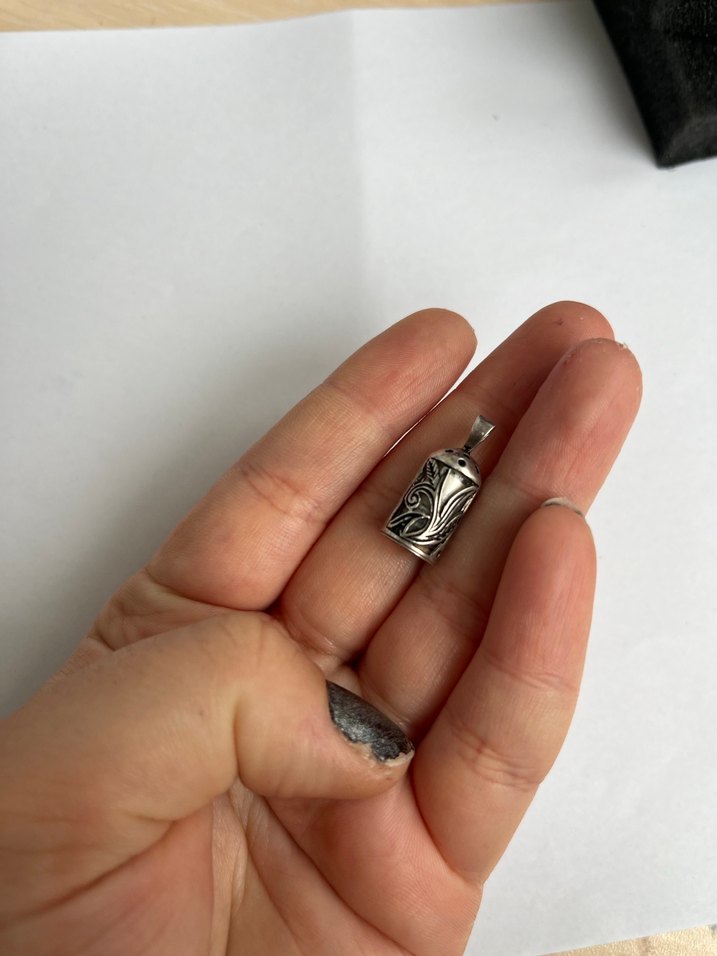 İÇİNDE AYET EL KÜRSİ BULUNAN KORUYUCU KOLYE UCU 925 AYAR GÜMÜŞ - Görsel 4