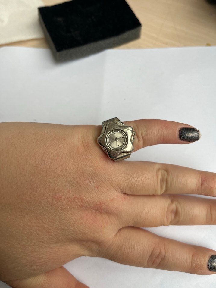 vintage çalışır durumda çelik star yüzük saat - Görsel 5