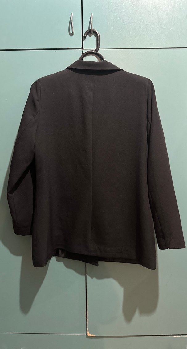 Siyah Düğmeli Kadın Blazer Ceket - Görsel 2