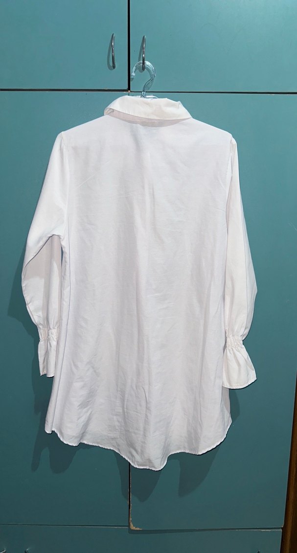 Nakış Detaylı Bohem Beyaz Kadın Gömlek - Görsel 2