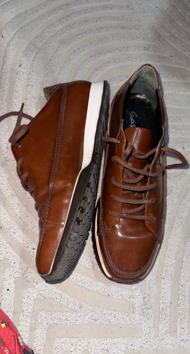 Kahverengi Deri Bağcıklı Erkek Klasik Ayakkabı - Görsel 3