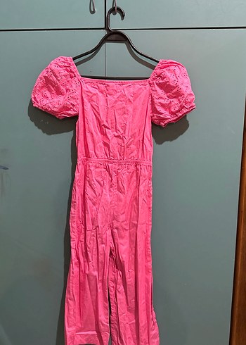 LC Waikiki Kız Çocuk Pembe Düğmeli tulum