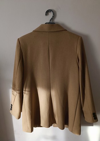 Düğmeli Bej Kadın Blazer Ceket