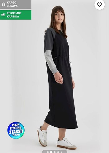 Defacto Sweatshirt Elbise - Görsel 6