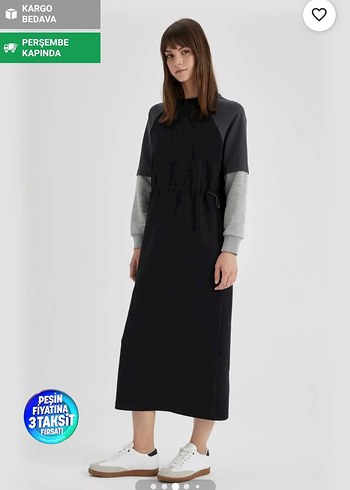 Defacto Sweatshirt Elbise - Görsel 5