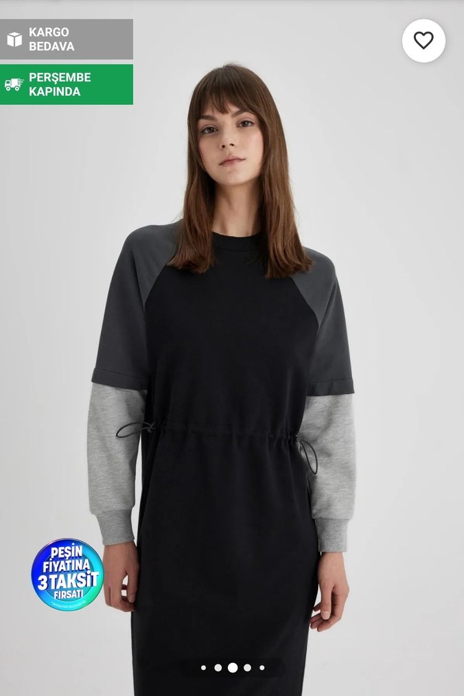 Defacto Sweatshirt Elbise - Görsel 4