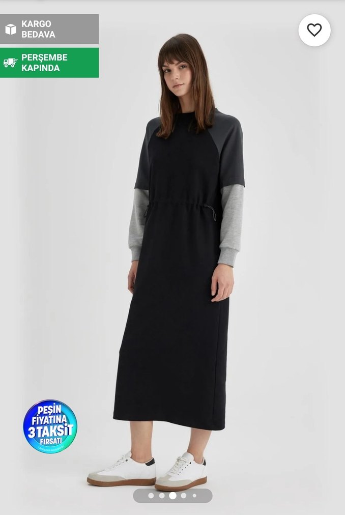 Defacto Sweatshirt Elbise - Görsel 5
