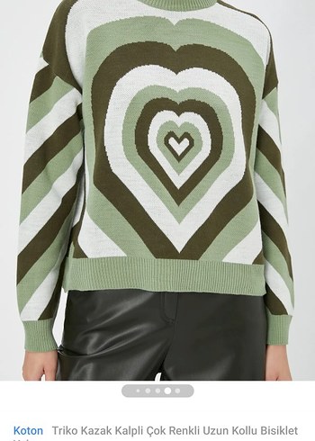 Koton Kalpli Çok Renkli Uzun Kollu Triko Kazak - Görsel 5