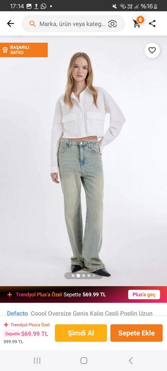 Beyaz Düğmeli Mini Pamuklu Kadın Gömlek - Görsel 4