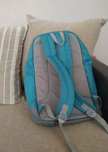 Turkuaz Gri Fermuarlı Kadın Sırt Çantası - Görsel 2