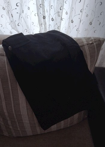 Defacto Siyah Gabardin Kargo Etek - Görsel 8