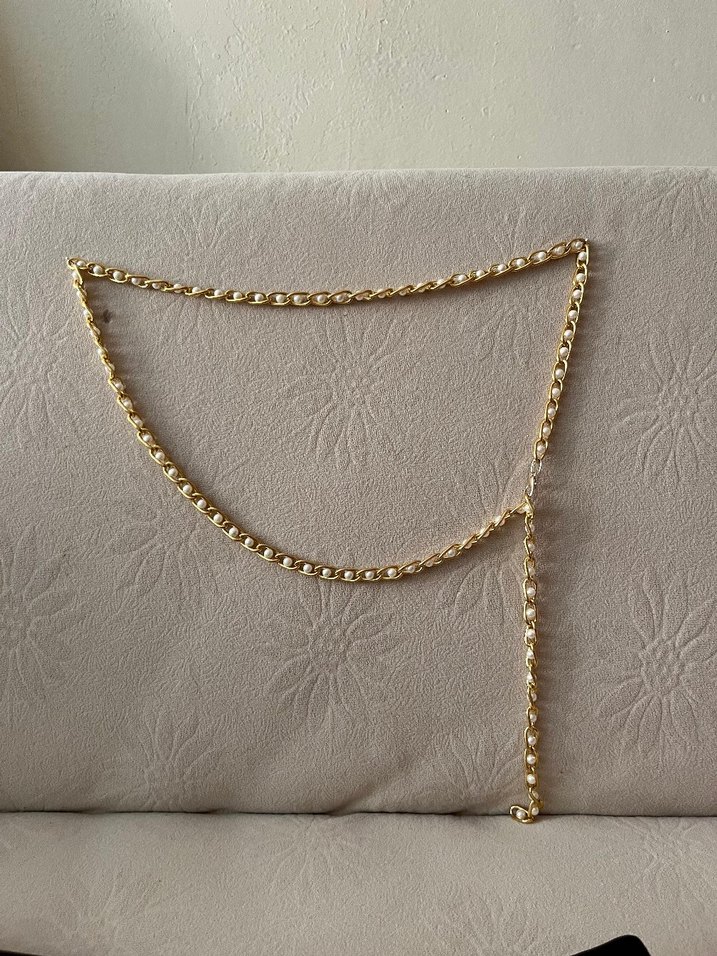 Parlak Altın Zincir Detaylı Kadın Bel Zinciri - Görsel 2