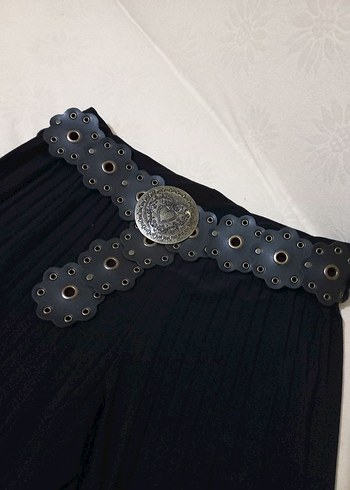 Diğer Gotik Siyah Metal Detayli Kemer
