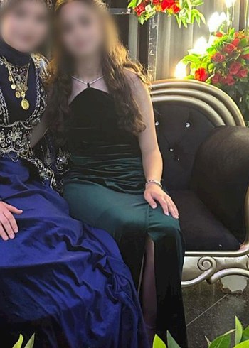 Kadife Zümrüt Yeşili Gece Elbisesi - Görsel 6