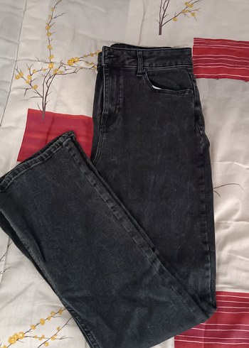 Siyah Kadın Regular Fit Denim Pantolon