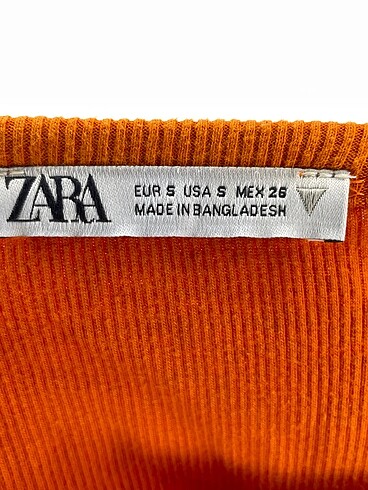 s Beden turuncu Renk Zara Bluz %70 İndirimli.