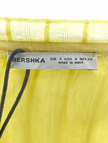 s Beden sarı Renk Bershka Kısa Elbise %70 İndirimli.