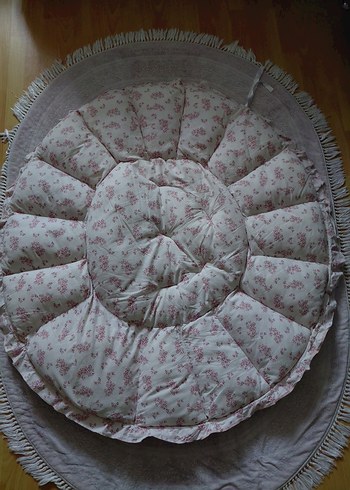 Pembe Keten Çocuk Uyku Oyun Minderi - Görsel 2