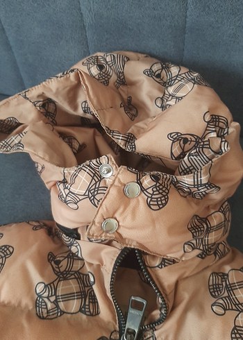 Kahverengi Erkek Çocuk Kapüşonlu Mont - Görsel 4