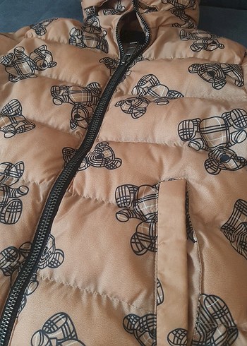 Kahverengi Erkek Çocuk Kapüşonlu Mont - Görsel 3