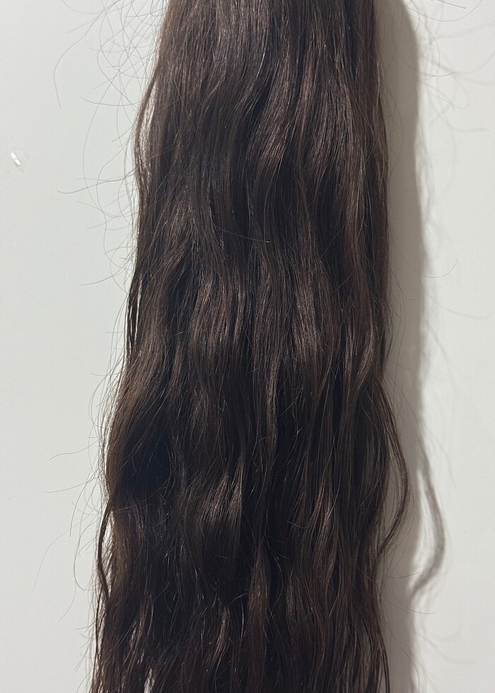 Kahverengi gerçek Özbek saç 243 adet - Görsel 3