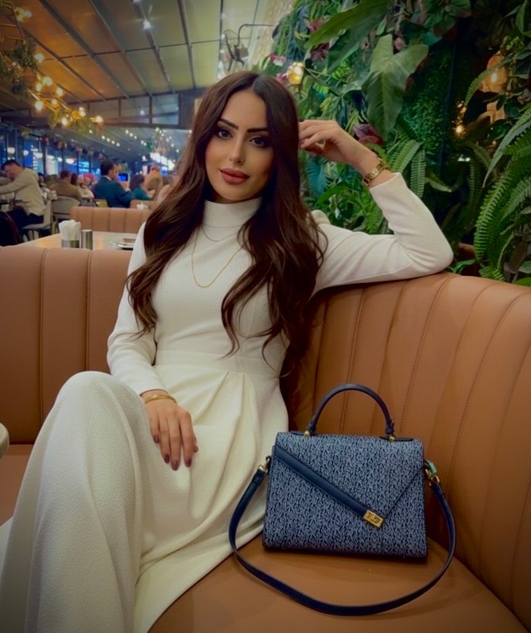 Klasik Mavi ve Kahve  Baskılı Kadın Çanta Elizabeth - Görsel 4