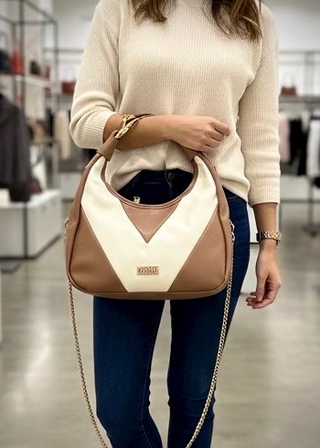 Bej Deri Kadın Çanta - Görsel 3