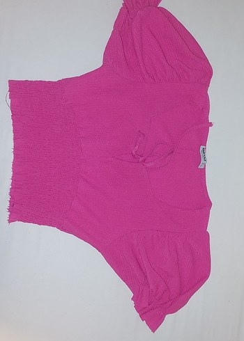 Zara Kadı Pembe V Yaka Bluz