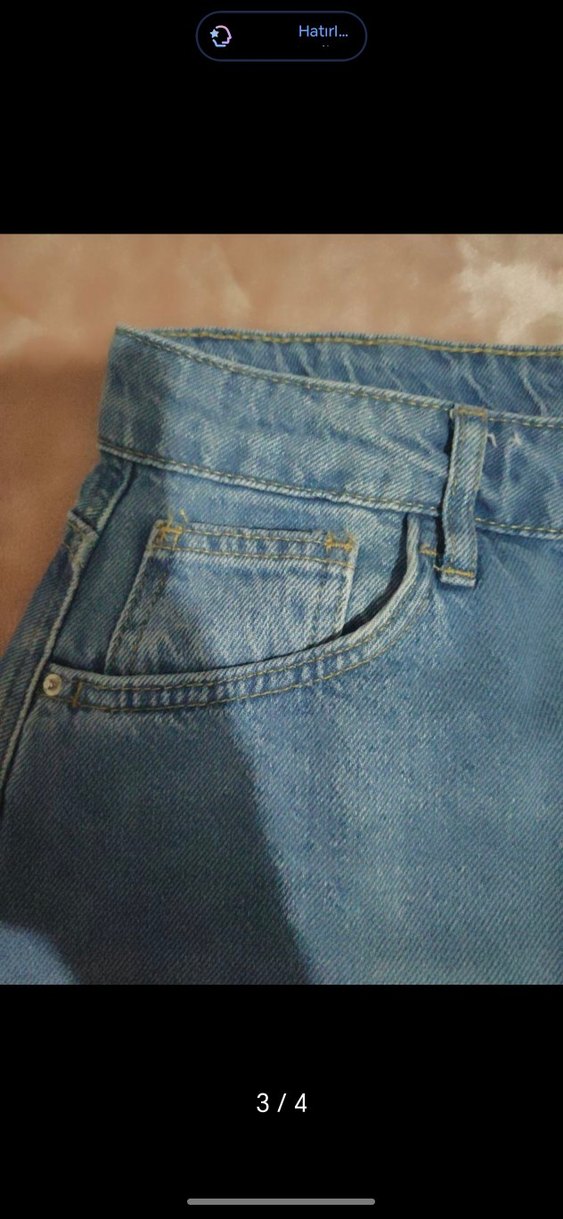 Mavi Uzun Kot Etek - Görsel 3