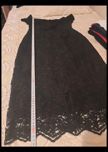 Siyah Vintage Uzun Abiye Elbise - Görsel 4