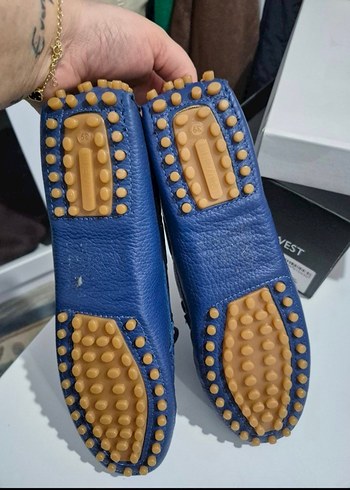 Nine West Mavi Deri Kadın Babet - Görsel 3