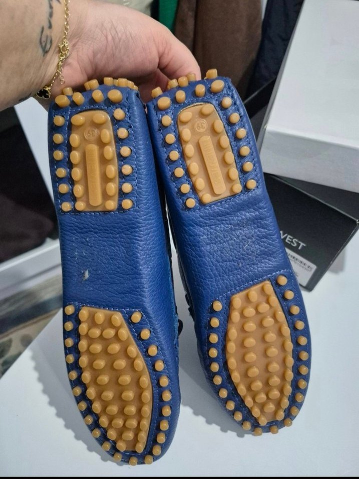 Nine West Mavi Deri Kadın Babet - Görsel 3