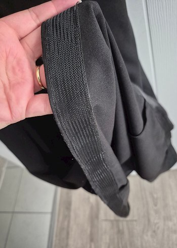 Siyah V Yaka Uzun Kadın Abiye Elbise - Görsel 5