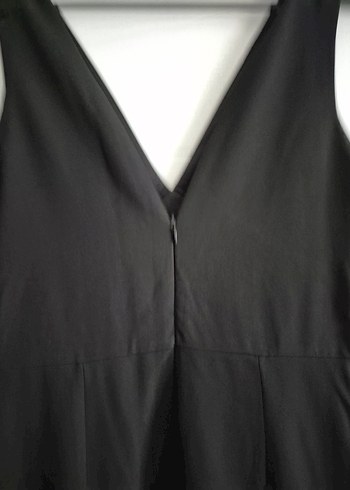 Siyah V Yaka Uzun Kadın Abiye Elbise - Görsel 4