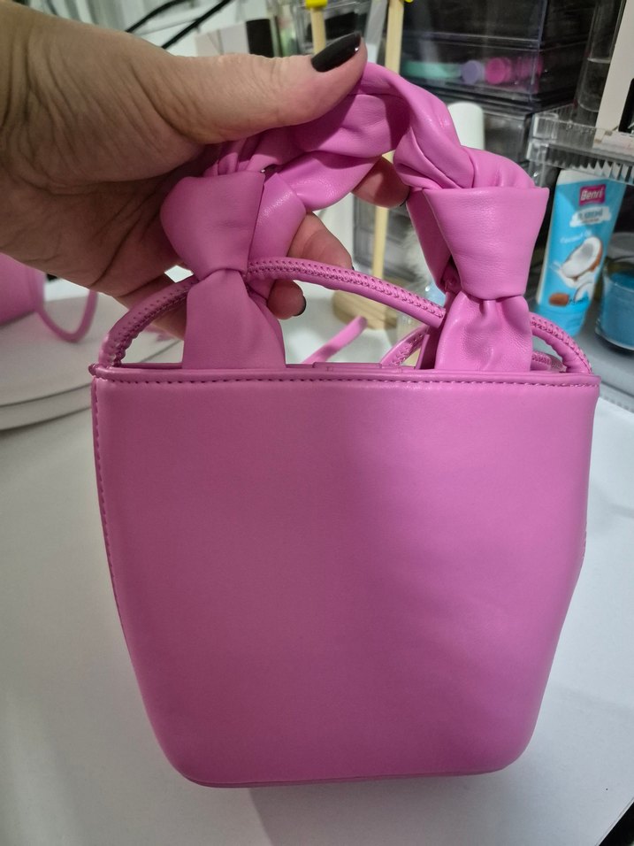 Pembe Fiyonklu Kadın Çanta - Görsel 2