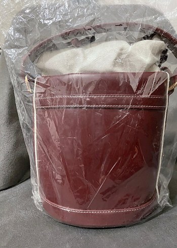 Bordo Deri Kadın Kol Çantası - Görsel 3