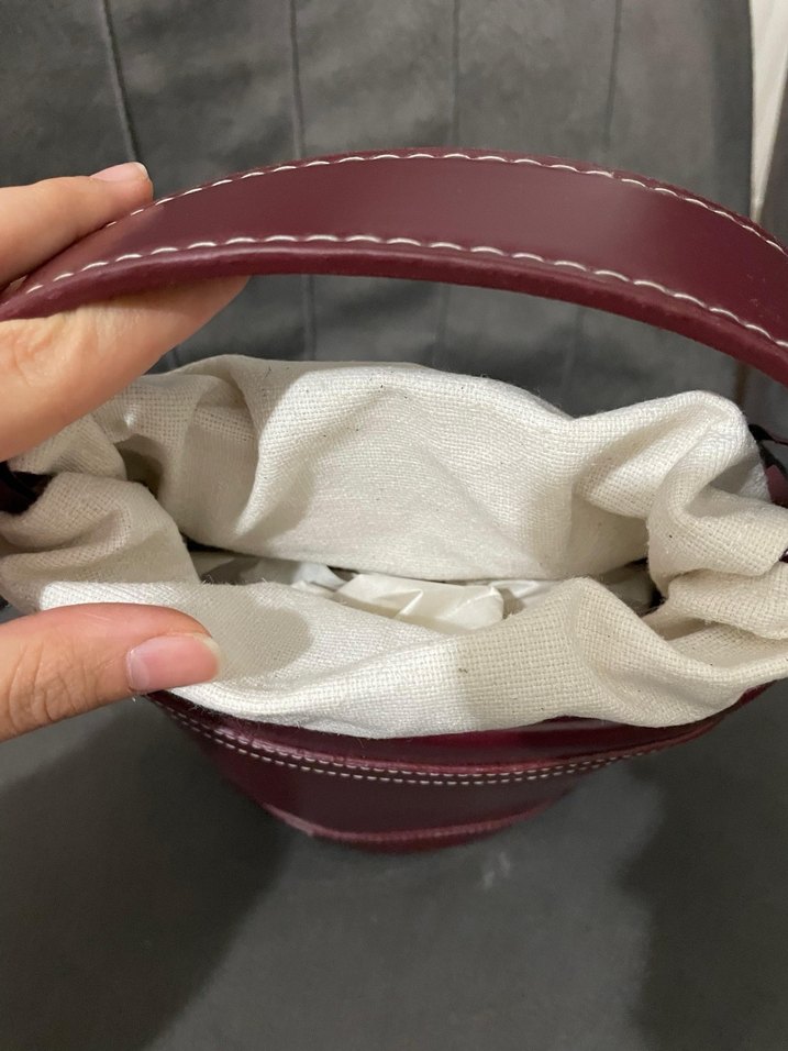 Bordo Deri Kadın Kol Çantası - Görsel 2