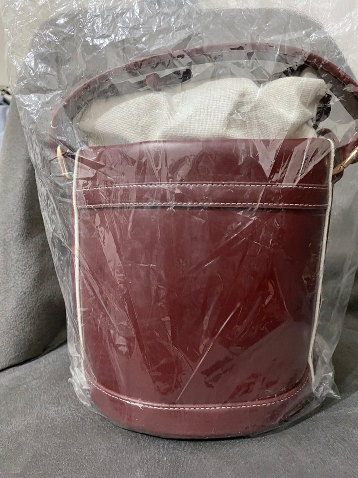 Bordo Deri Kadın Kol Çantası - Görsel 3