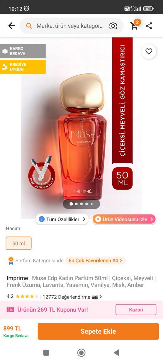 Imprime Muse Kadın Parfüm 50ml - Görsel 2