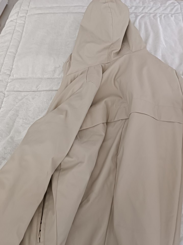 Bej Kadın Midi Kaban Peluş Detaylı - Görsel 5