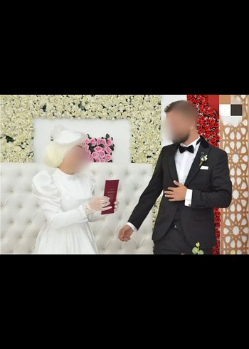 Dantelli Vintage Gelin Eldiveni, şapka ve elbise - Görsel 8