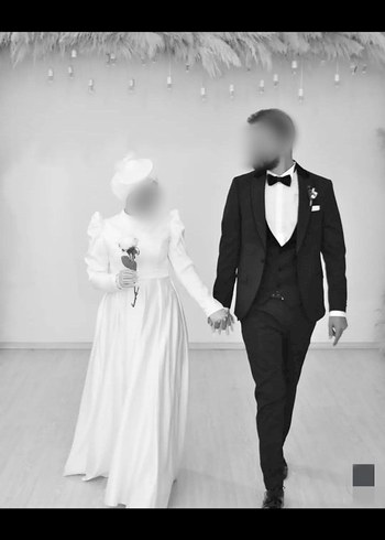 Dantelli Vintage Gelin Eldiveni, şapka ve elbise - Görsel 10