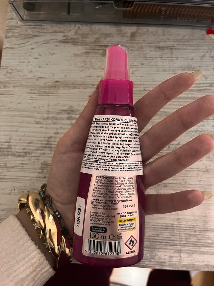 Isana Saç Spreyi 220°C Isı Koruma - Görsel 2