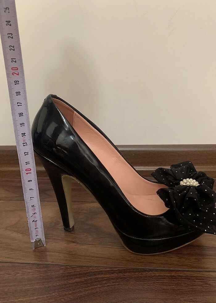 Elle - rugan - platform topuk ayakkabı - Görsel 3