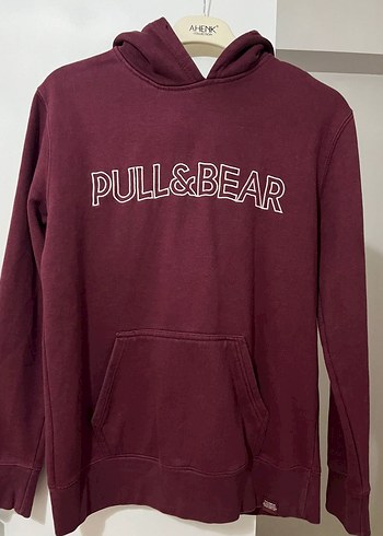 Pull and Bear Bordo Erkek Sweatshirt