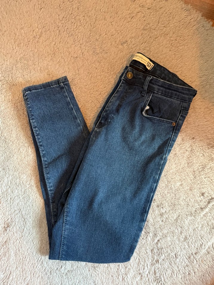 Kadın Mavi Denim Normal Boy Jean - Görsel 2