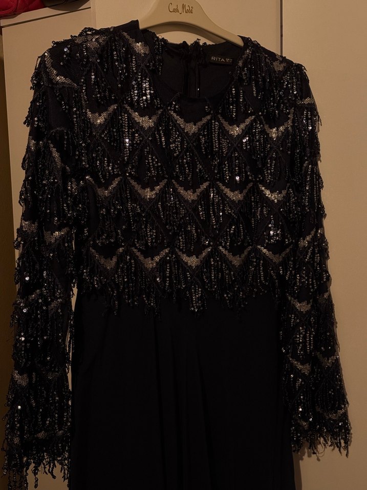 Uzun lavivert Gotik Kadın Abiye Elbise - Görsel 5