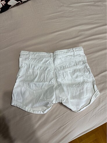 H&M Kot şort beyaz