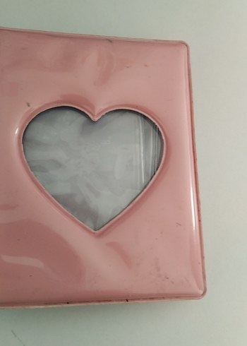 Kalp Şeklinde Pencereli Pembe Allık Kutusu