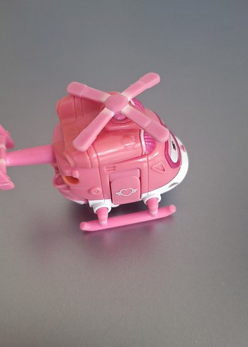 Pembe Renkli Helikopter Figür Oyuncak